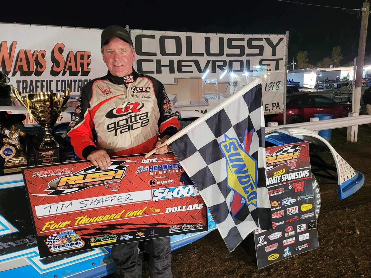 TIM SHAFFER SCORES UPSET 1ST CAREER FLYNN’S TIRE TOURING SERIES VICTORY OVER A STAR-STUDDED FIELD OF 44 HOVIS RUSH LATE MODELS IN NIGHT 1 OF THE “BILL