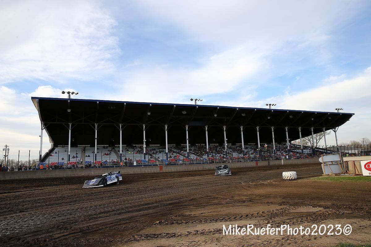 Davenport Speedway (Davenport, IA) – Lucas Oil Midwest Late Model Racing Association (MLRA) – April 13th, 2023. (Mike Ruefer photo)