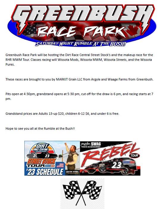 ***UPDATE*** for July 8th races