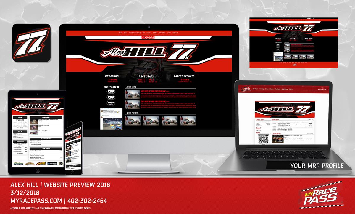 MyRacePass Creates New Driver Website for Alex Hill