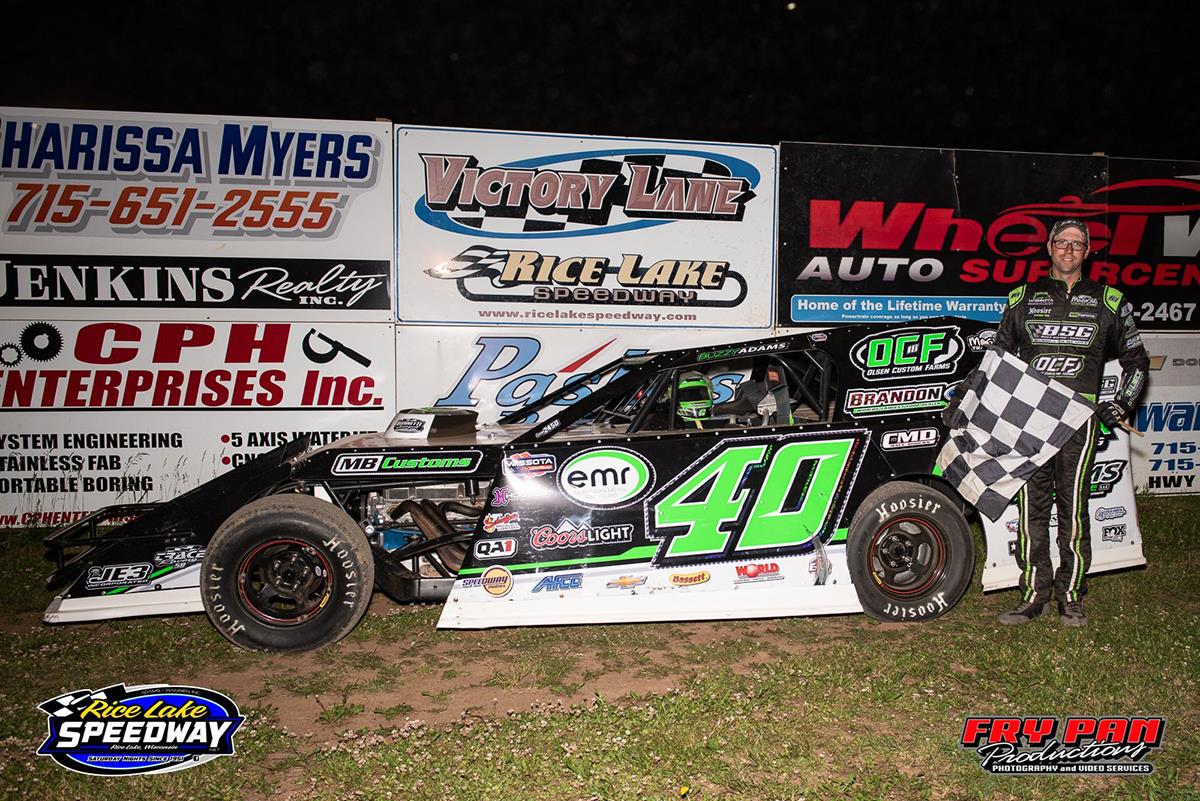 Adams pulls off clean sweep at Rice Lake Speedway