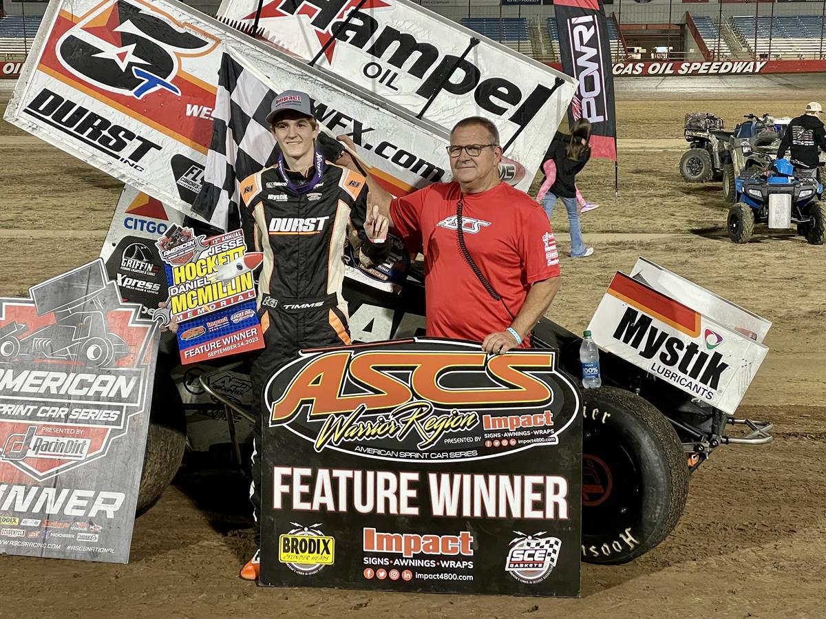 Timms, Chapple earn feature wins on Night One of Hockett-McMillin Memorial at Lucas Oil Speedway