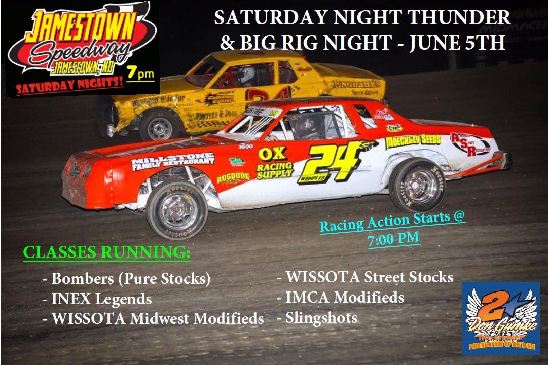 Saturday Night Thunder & Big Rig Night - June 5th