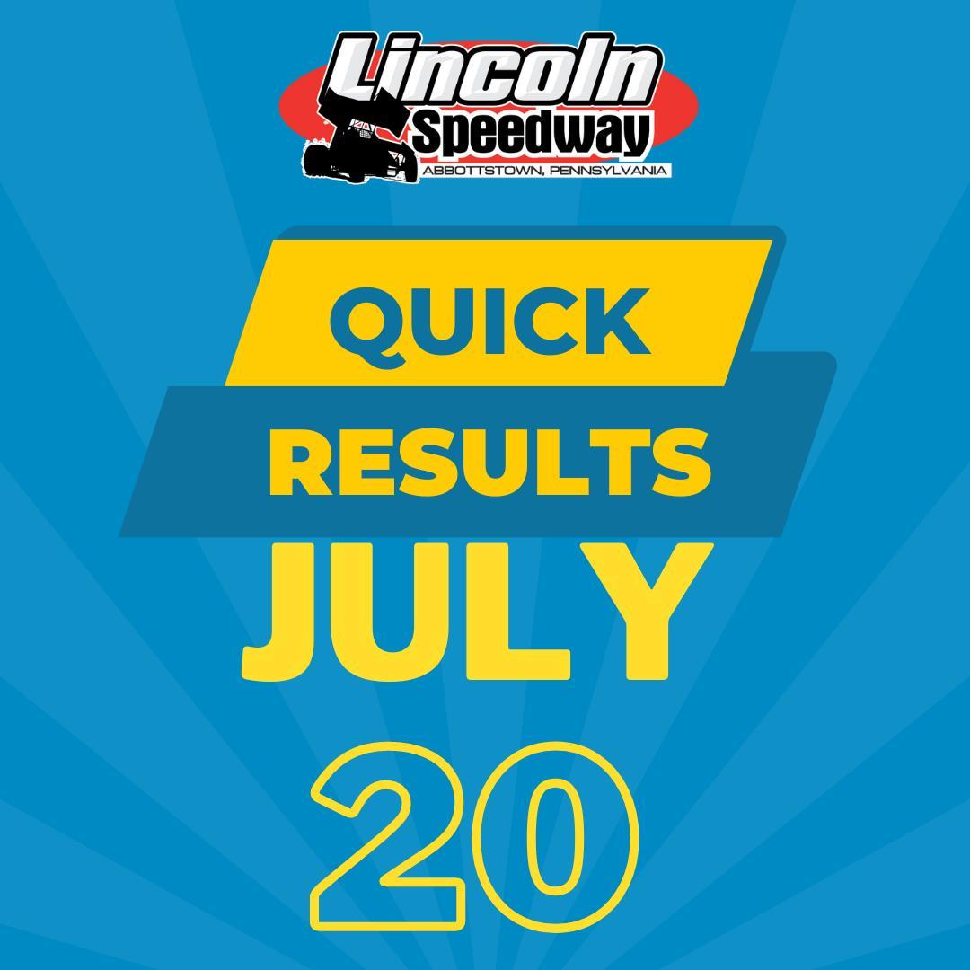 Quick Results - July 20, 2023