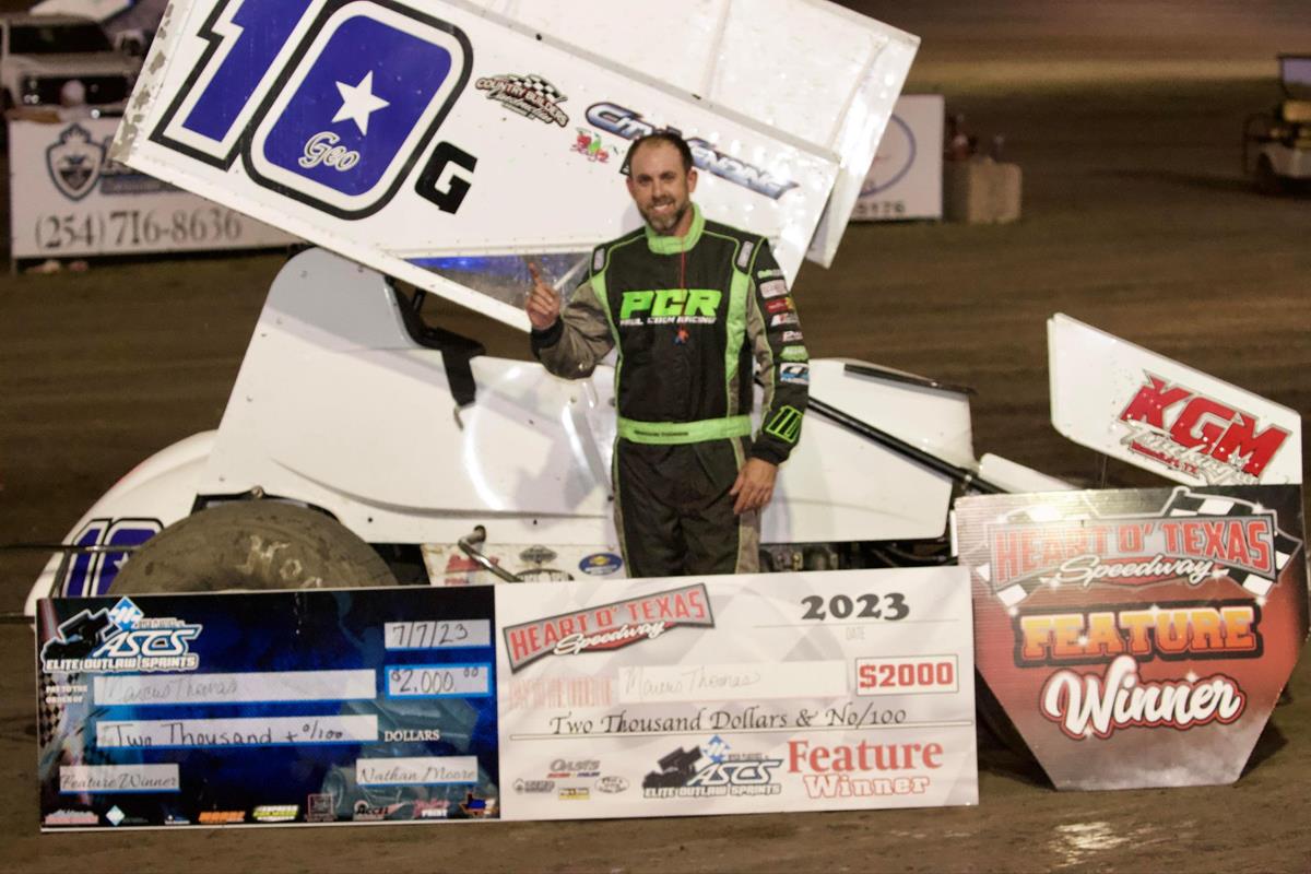 Marcus Thomas Romps ASCS Elite Outlaw At Heart O' Texas Speedway