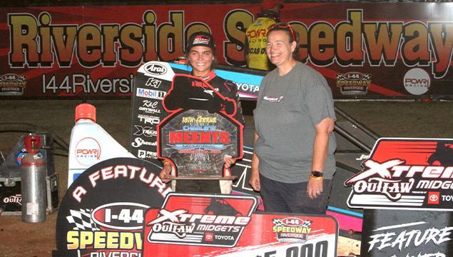 Jade Avedisian Victorious with POWRi National & West/Xtreme Midgets Season Finale