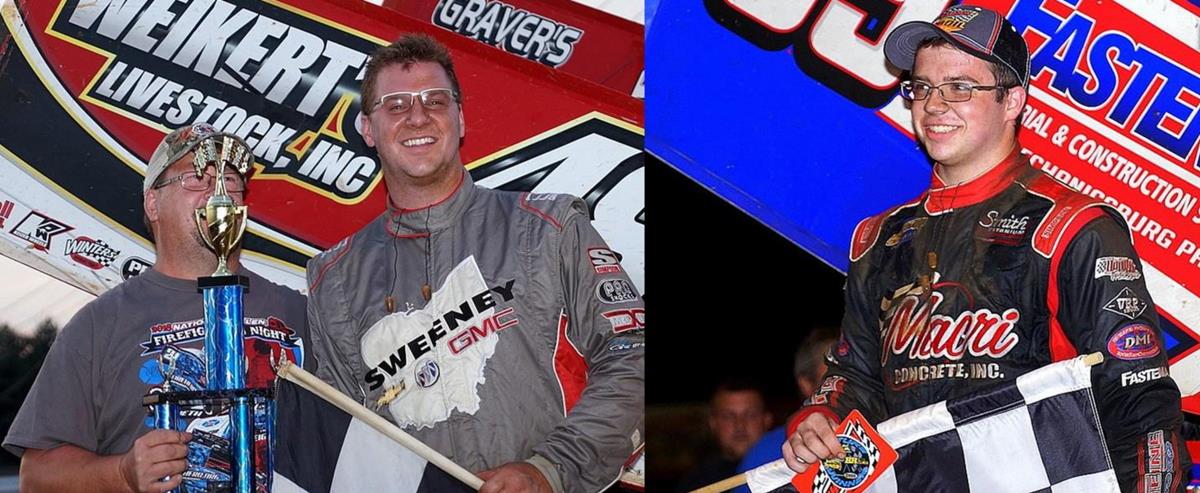 DANNY DIETRICH AND ANTHONY MACRI WINNERS IN 410 SPRINT ACTION