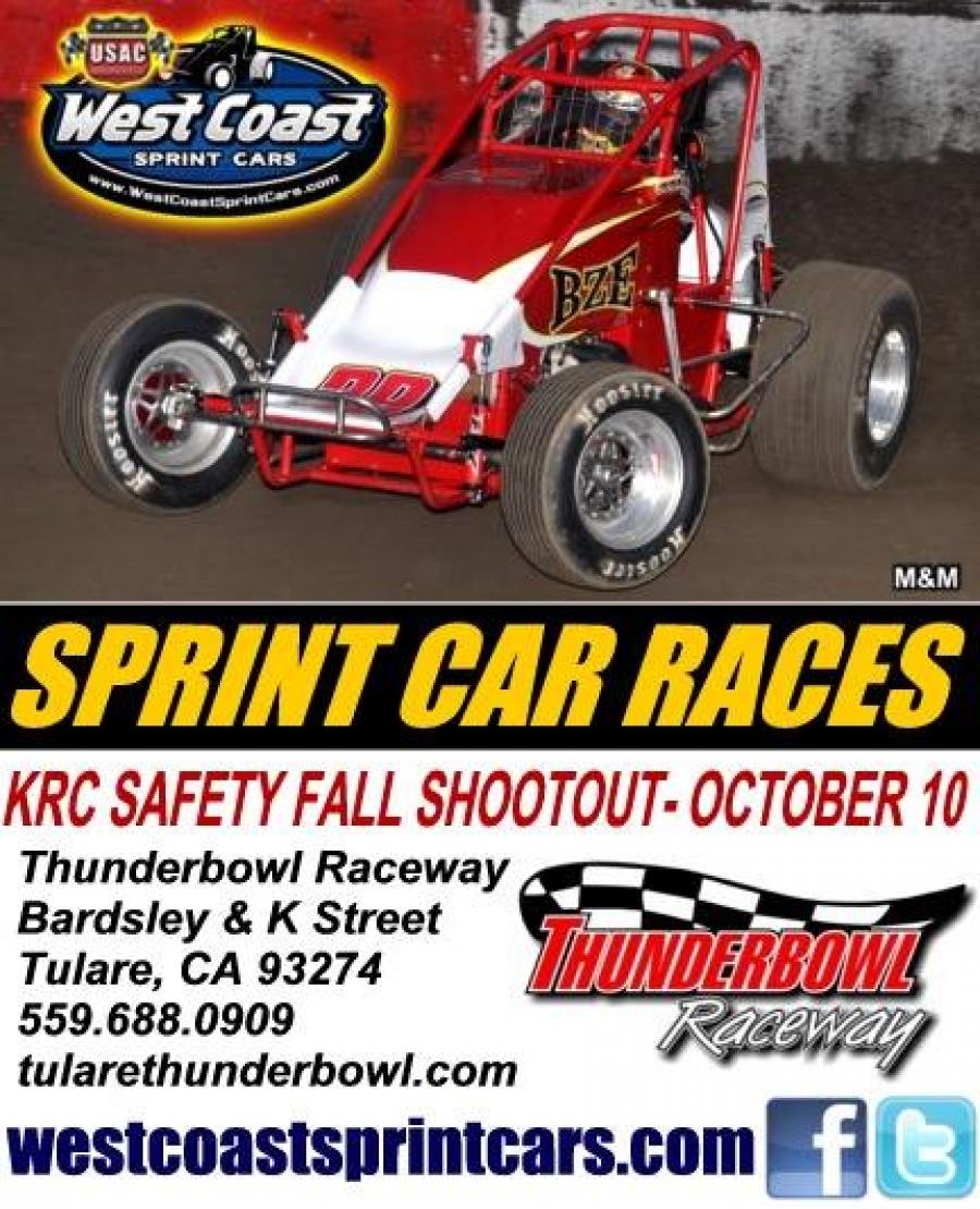 West Coast Sprints Visit Thunderbowl Saturday