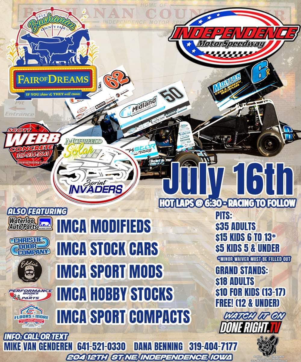 Sprint Invaders Return to Independence Tuesday for the First Time in Ten Years!