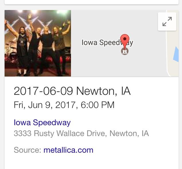 WIN A PAIR OF TICKETS TO SEE METALLICA AT IOWA SPEEDWAY - JUNE 9TH