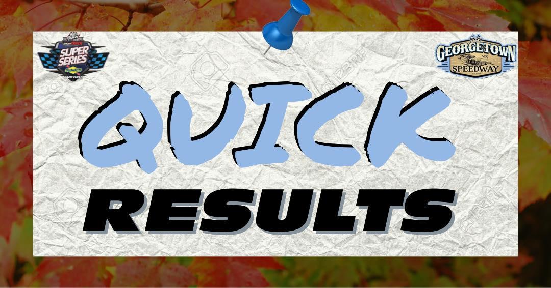 MID-ATLANTIC CHAMPIONSHIP WEEKEND RESULTS SUMMARY GEORGETOWN SPEEDWAY SATURDAY, OCTOBER 31