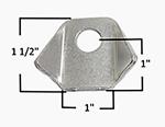 A&A Trick Tab, 1/4 Hole 1/8 Steel 10/Pack