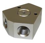 SRP Aluminum Female Fuel Y-Block Fittings, Blue