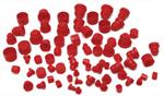 Plastic Cap & Plug Assortment, 72 Pcs