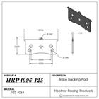 HRP Brake Backing Pad/Spacer, Large Inboard Wilwood .125