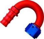 SRP 180° Elbow Push-On Hose Fitting, Red/Blue
