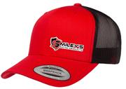 Smiley's Snapback Hat, Red/Black