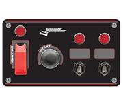 Longacre Black Flip Start/Ignition Panel, 2 Accessory/Pilots