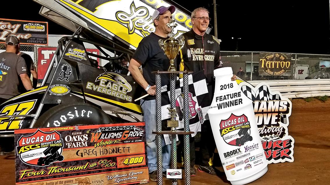 Hodnett Masters Lucas Oil American Sprint Car Series At Williams Grove Speedway