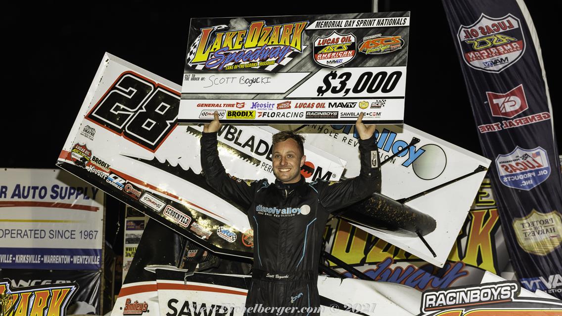 Scott Bogucki Collects Lucas Oil ASCS Score At Lake Ozark Speedway