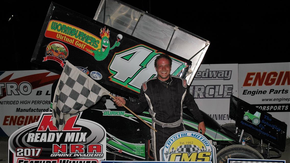 BURKIN NAILS DOWN FIRST EVER WINGED FEATURE WIN!