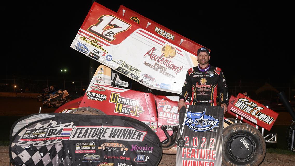 Balog goes Back-to-Back at Plymouth Dirt Track with the All Star Circuit of Champions and IRA Sprint Car Series
