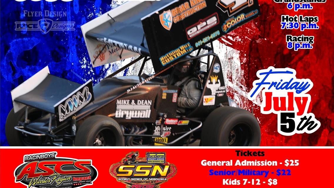 ASCS Warrior Region and Sprint Series of Nebraska Friday, July 5