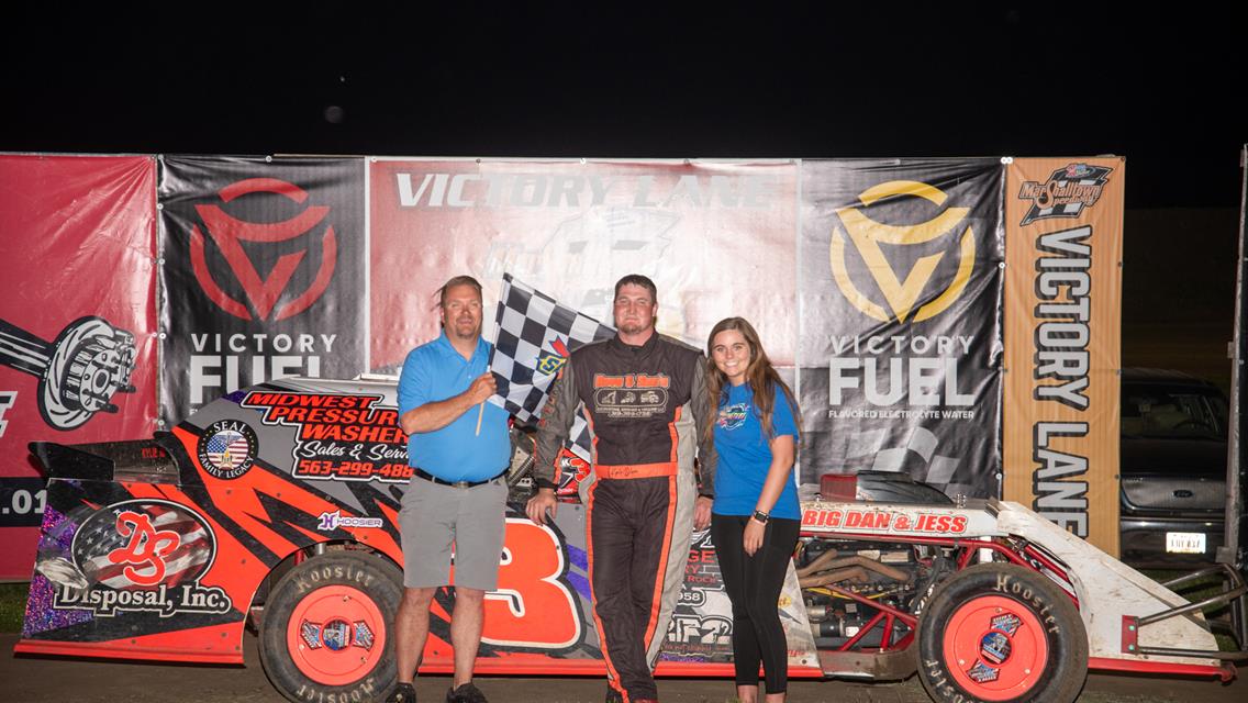 Corn Takes first Iowa win, Janssen, Olson, Knutson, George, and Williams also see checkers