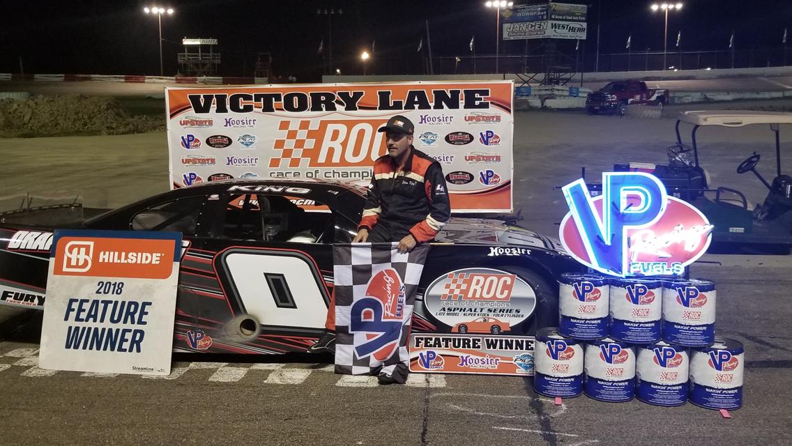 ELDON KING RUNS WIRE-TO-WIRE TO CAPTURE THE RACE OF CHAMPIONS LATE MODEL SERIES  “BUD 100” AT THE TRACK @ HILLSIDE BUFFALO