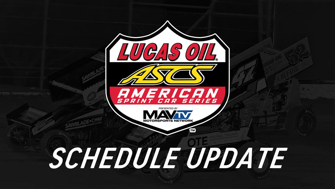 Lucas Oil American Sprint Car Series California Swing Called Off