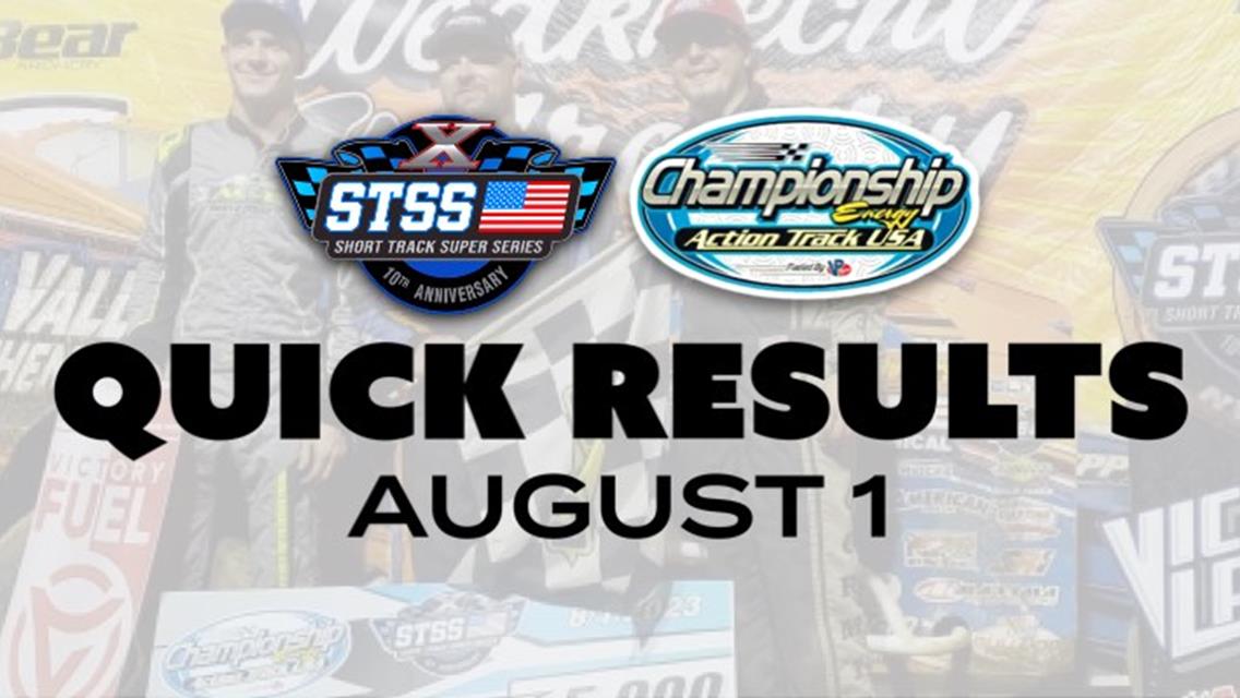BERKS COUNTY BRAWL™ RESULTS SUMMARY ACTION TRACK USA TUESDAY, AUGUST 1, 2023