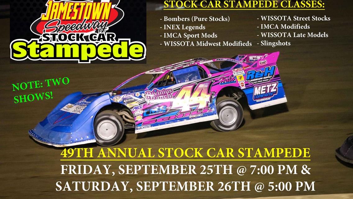 49th Annual Jamestown Stock Car Stampede - September 25th and 26th!