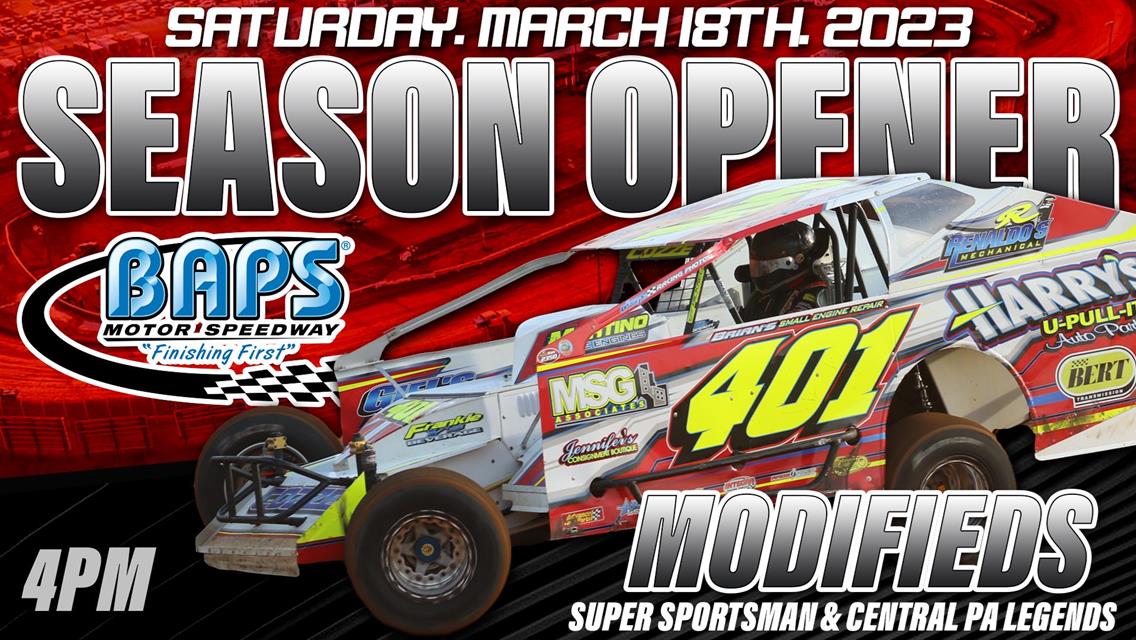 Modifieds to Join 2023 Season Opener at BAPS Motor Speedway
