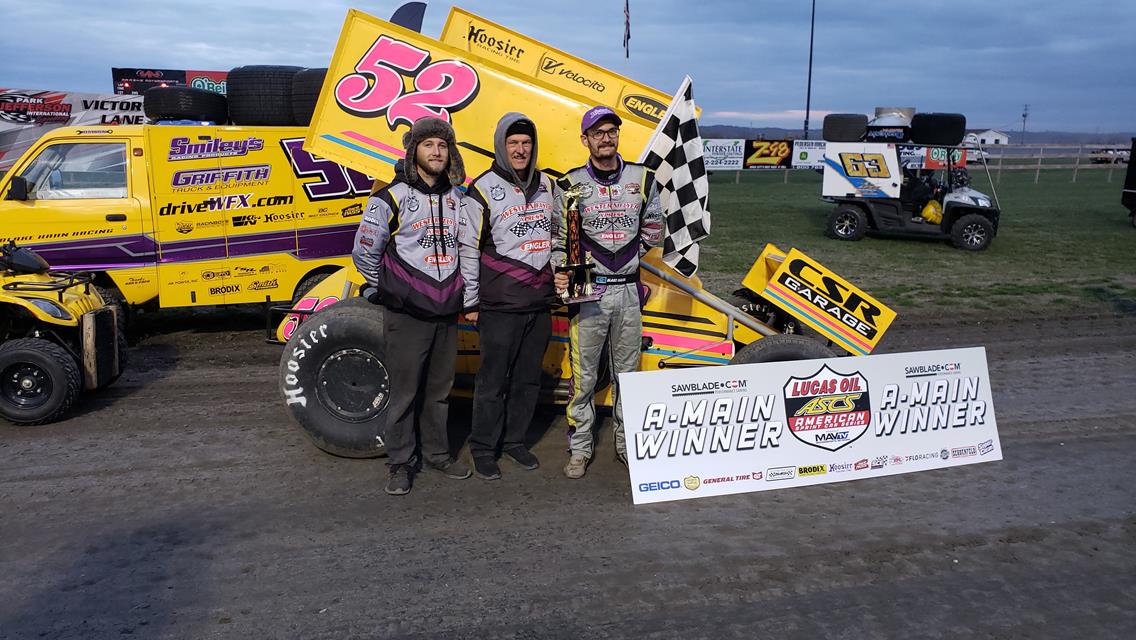 Blake Hahn Returns To Lucas Oil ASCS Victory Lane At Park Jefferson International Speedway