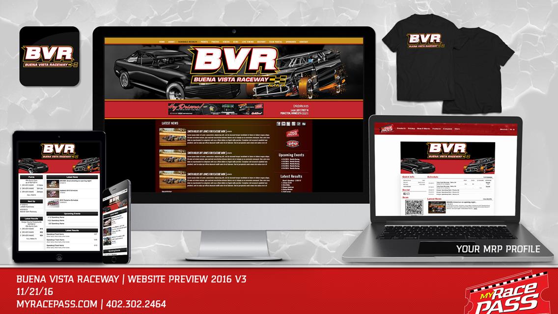 MyRacePass Develops Pro Platinum Website for Buena Vista Raceway