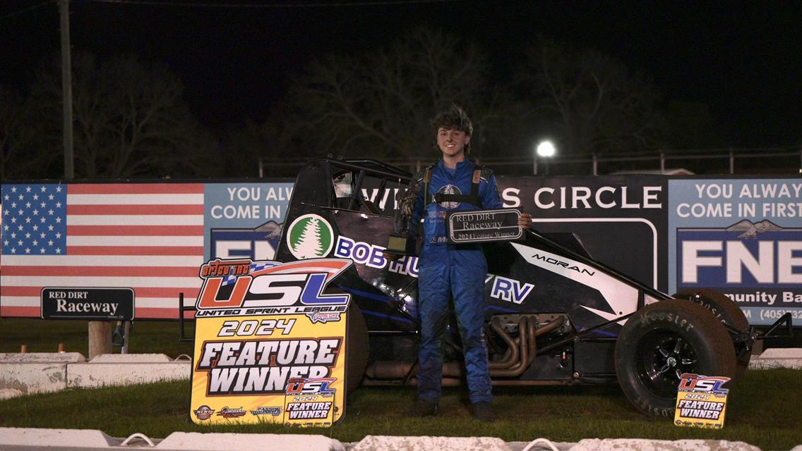 Moran survives pair of late race challenges to win USL Hero 100 at Red Dirt Raceway