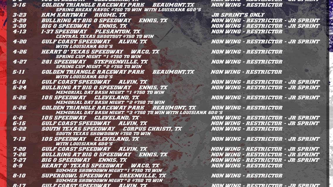 POWRi Align Pro Lonestar 600's presented by K&K Earthworks release 2019 Schedule