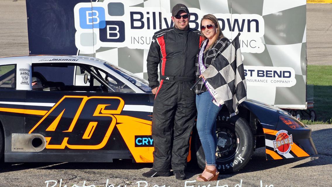 Casey Johnson scores first Super Late Model Feature win in WABAM 75