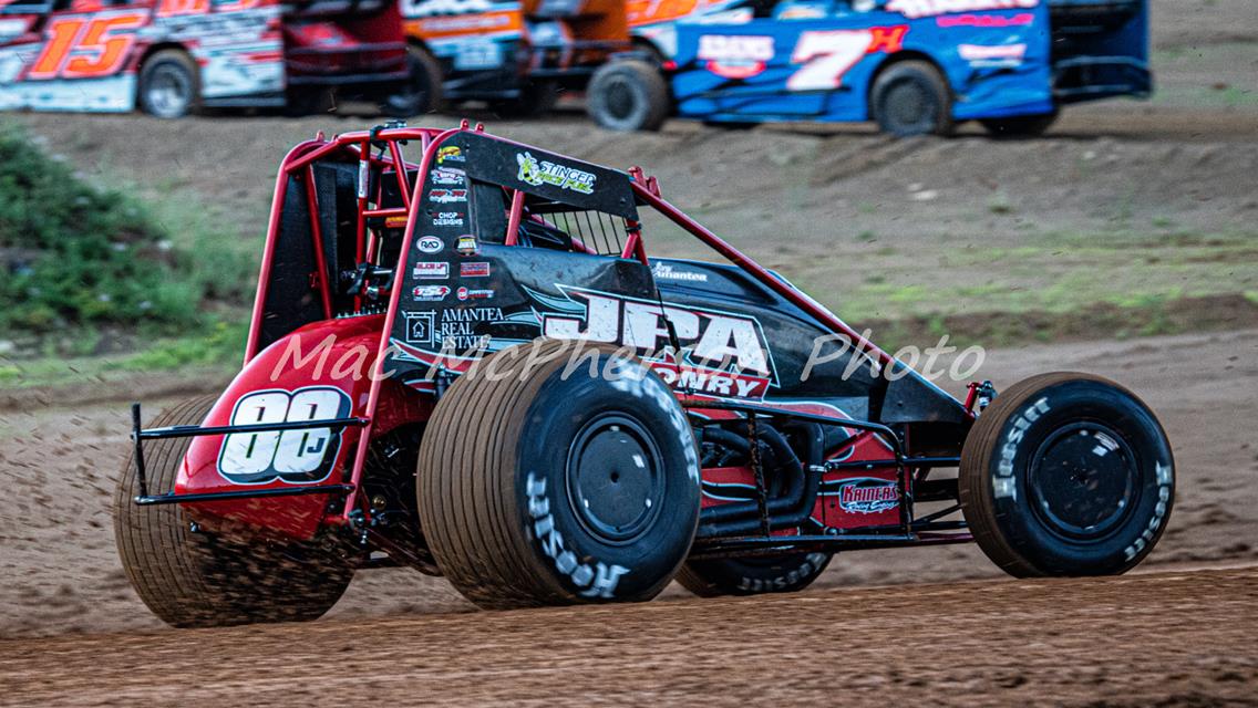 Amantea Concludes Rookie Season in a Sprint Car During Bridgeport Doubleheader