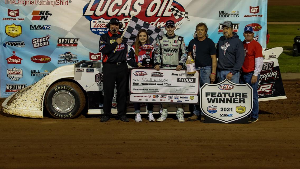 Henson captures ULMA Late Model win in Lucas Oil Speedway main event; Jackson, McCowan, Dietrich also prevail