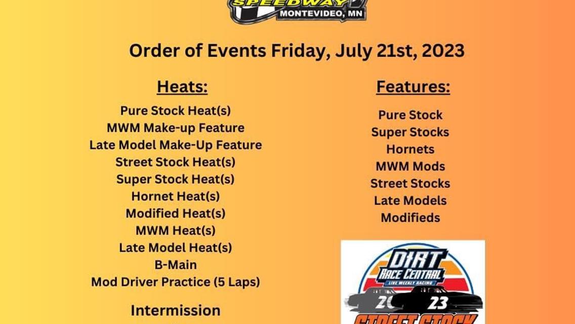 Friday Night Order of Events
