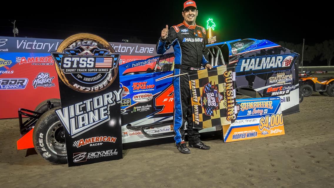 Hanging On: Friesen Nurses Ailing No. 44 to Sunshine Swing™ Opening Night Victory