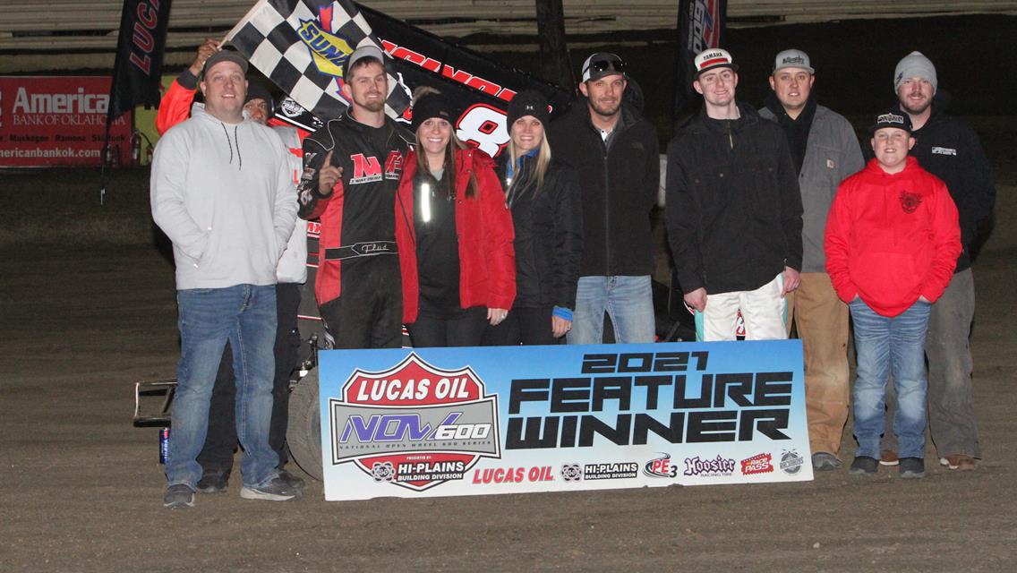 Hinton, Flud and Rueschenberg Capture Lucas Oil NOW600 Series Triumphs at Creek County Speedway