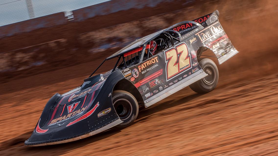 Cherokee Speedway (Gaffney, SC) – Carolina Clash Super Late Model Series & Mid-East Super Late Model Series – Blue/Gray – November 17th, 2024. (Steve Moore Photo)