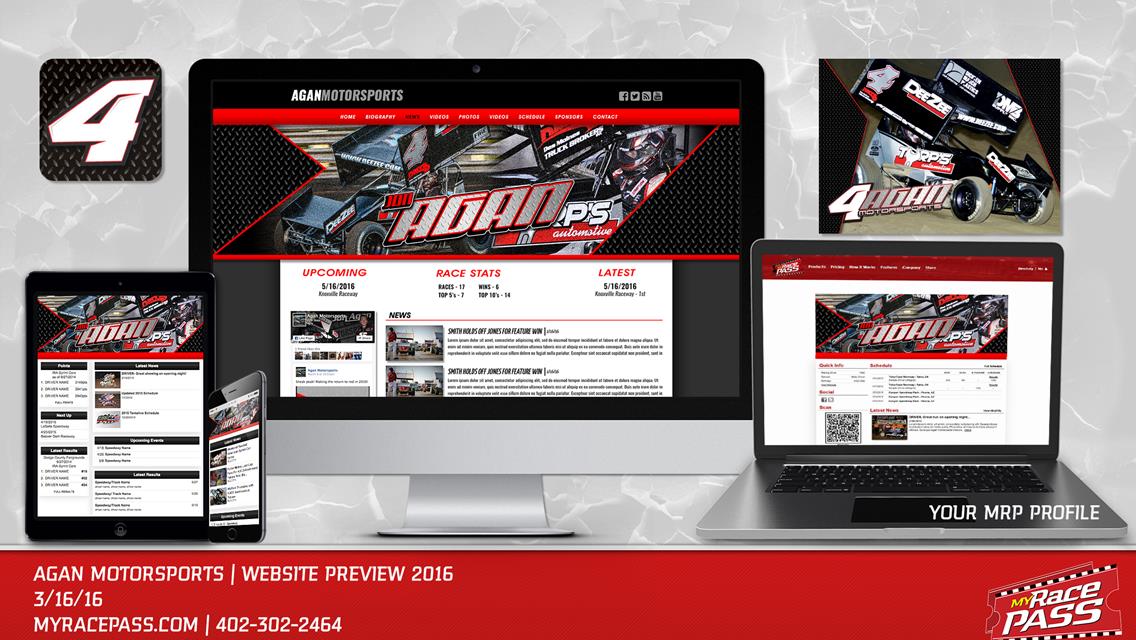 MyRacePass Launches Pro Platinum Package for Jon Agan