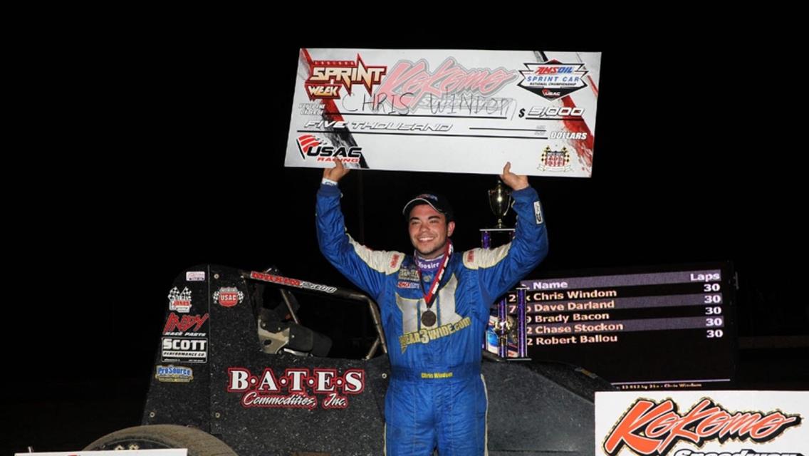 Windom Ends Drought with Postponed Kokomo Feature Win