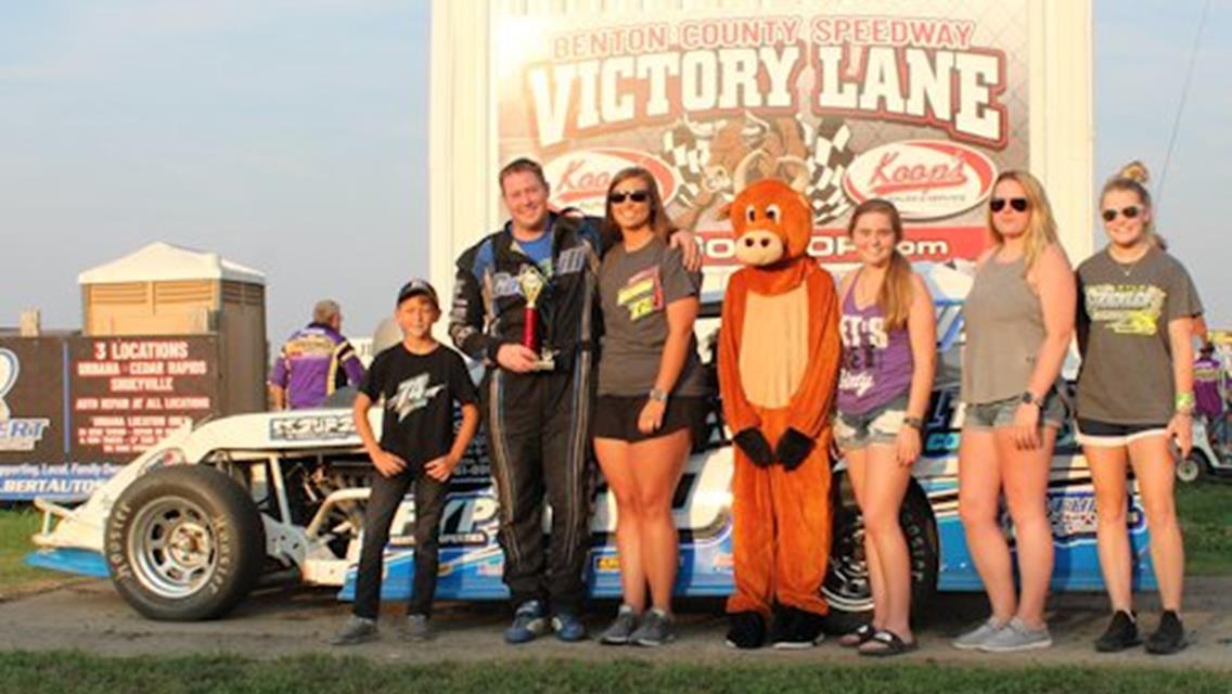 Five familiar faces find victory lane at Benton County Speedway