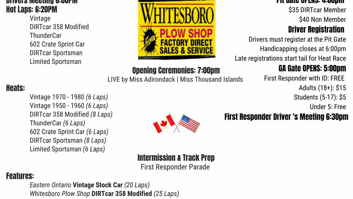 CAN-AM SPEEDWAY SAYS THANK YOU WITH FREE NIGHT OF RACING FOR FIRST RESPONDERS