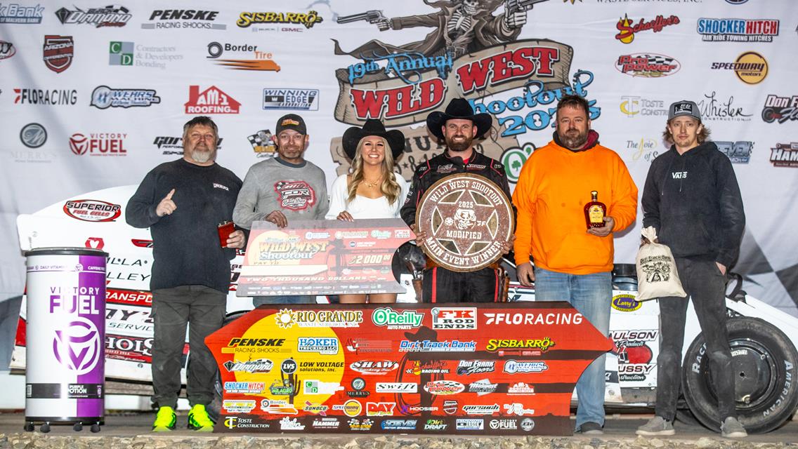 Cade Dillard continued his stranglehold on the Mesilla Valley Transportation / Border Tire Modified division with a win on Saturday, Jan. 4.