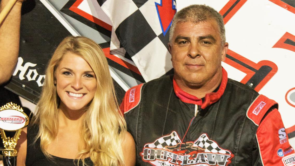 Herrera Nips Hafertepe At The Line At Hartford Speedway